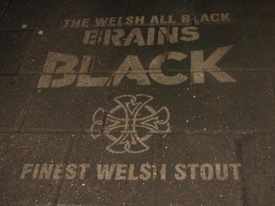 Clean advertising / reverse graffiti in Swansea and Cardiff
