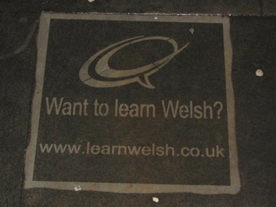 Reverse Graffiti / Clean Advertising in Cardiff