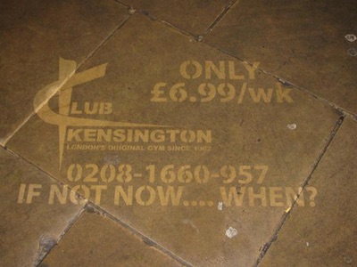 Clean advertising / reverse graffiti in Swansea and Cardiff