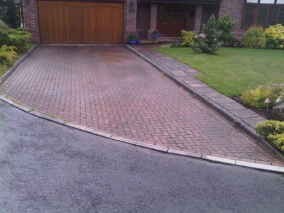 pressure washing block paving