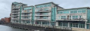 Cleaning Sovereign Quay in Cardiff Bay