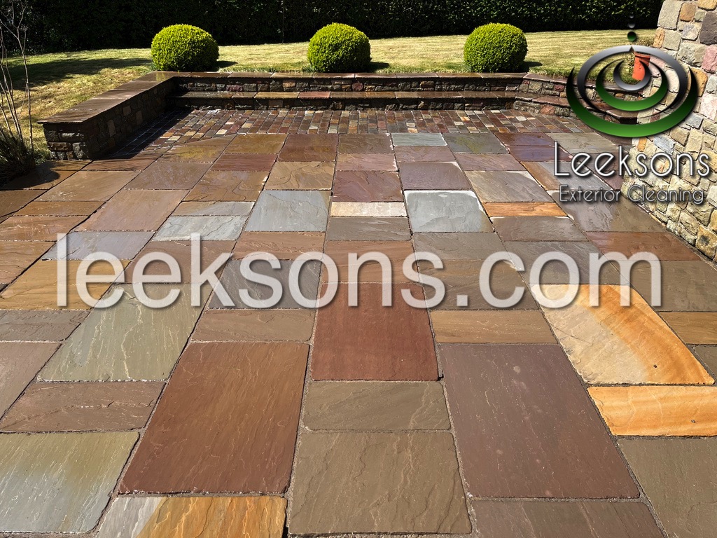 indian sandstone cleaning black spot lichen removal